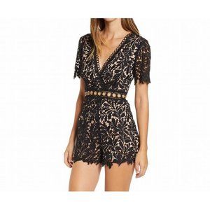 SOLD ASTR Romper Grommet Lace Dressy for night out EUC